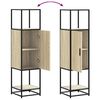 vidaXL Highboard Sonoma-Eiche 35,5x35x139 cm Holzwerkstoff Metall