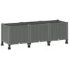 vidaXL Gartenpflanzer mit R&auml;dern Hellgrau 120 x 40 x 48 cm PP
