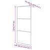 vidaXL Begehbare Duschwand mit voll mattiertem ESG-Glas 140x195 cm