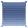 vidaXL Sonnensegel Blau und Wei&szlig; 3 x 3 m HDPE