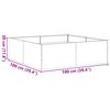 vidaXL Pflanzk&uuml;bel Rostig 100x100x30 cm Wetterfester Stahl