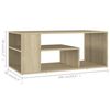 vidaXL Couchtisch Sonoma-Eiche 100x50x40 cm Holzwerkstoff