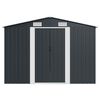 vidaXL Ger&auml;tehaus 257x580x181 cm Metall Anthrazit