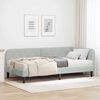 vidaXL Eckbettgestell mit Matratze Hellgrau 90 x 190 cm Samt