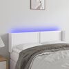 vidaXL LED Kopfteil Wei&szlig; 147x16x78/88 cm Kunstleder