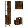 vidaXL 3-tlg. Badm&ouml;bel-Set R&auml;uchereiche Holzwerkstoff