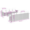 vidaXL 9-tlg. Garten-Sofagarnitur mit Kissen Beige Poly Rattan