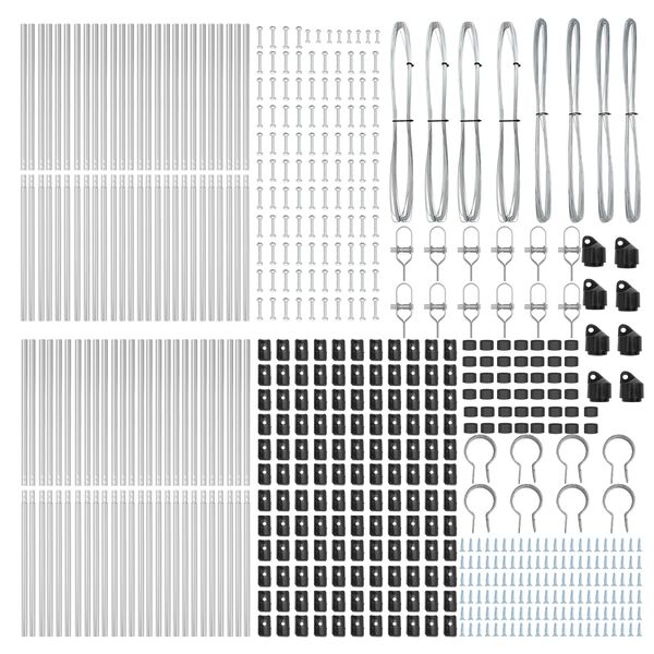 vidaXL Zaunpfosten 52 pcs Grau 3,2 x 3,2 x 170 cm