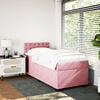 vidaXL Boxspringbett mit Matratze Rosa 90x190 cm Samt