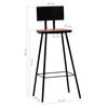 vidaXL Bar-Set 7-tlg. Massives Altholz Mehrfarbig