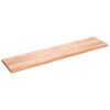 vidaXL Tischplatte Hellbraun 220x50x(2-6)cm Massivholz Eiche Behandelt
