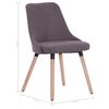 vidaXL Esszimmerst&uuml;hle 6 Stk. Taupe Stoff