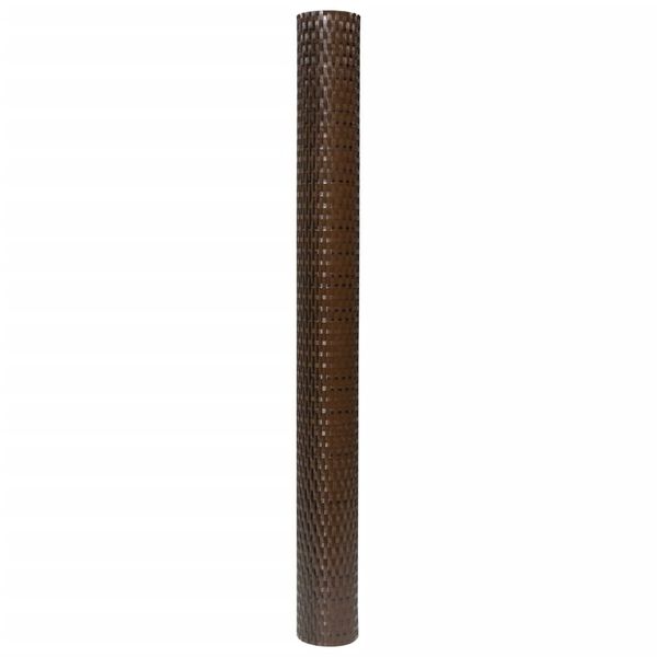 vidaXL Balkon-Sichtschutz Braun und Schwarz 500x80 cm Poly Rattan