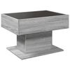 vidaXL LED-Couchtisch Grau Sonoma 70x50x45 cm Holzwerkstoff