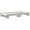 vidaXL Tagesbett Ausziehbar mit Schubladen Hellgrau 90x200 cm Samt