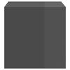 vidaXL Wandschrank Hochglanz-Grau 37x37x37 cm Holzwerkstoff