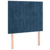 vidaXL Boxspringbett mit Matratze & LED Dunkelblau 100x200 cm Samt