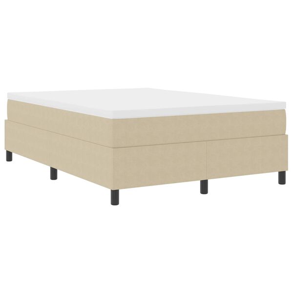 vidaXL Boxspringbett Grau-Grün 160 x 200 cm Cordstoff
