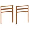 vidaXL Armlehne 2 pcs Natur 59 x 4 x 73 cm Massivholz Akazie