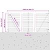 vidaXL Zaun mit Pfosten Grau 0,8 x 25 m Stahl und PVC