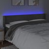 vidaXL LED Kopfteil Dunkelgrau 163x16x78/88 cm Samt