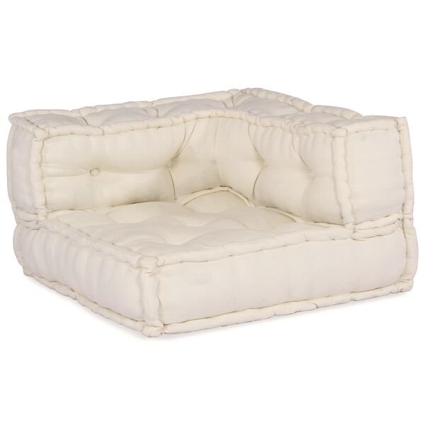 vidaXL Modulares Sofa 3 pcs Creme Stoff