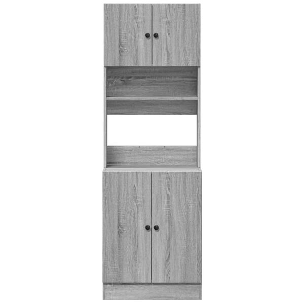 vidaXL K&uuml;chenschrank Grau Sonoma 60x50x180 cm Holzwerkstoff