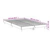 vidaXL Bettgestell Grau Sonoma 120x200 cm Holzwerkstoff