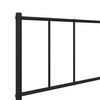 vidaXL Bettgestell mit Kopf- und Fu&szlig;teil Metall Schwarz 90x190 cm