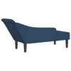 vidaXL Chaiselongue mit Kissen Blau Stoff