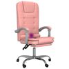 vidaXL B&uuml;rostuhl mit Massagefunktion Rosa Kunstleder