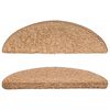 vidaXL Stufenmatten 15 Stk. 56x17x3 cm Beige Halbrund