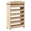 vidaXL Weinregal Natur 58 x 28 x 90 cm Massives Kiefernholz