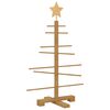 vidaXL Holz Weihnachtsbaum mit St&auml;nder Braun 75 cm Bambus