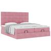 vidaXL Ottoman-Bett mit Matratzen Rosa 200x200 cm Samt