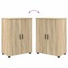 vidaXL Badezimmerm&ouml;bel-Set 4 pcs Sonoma-Eiche Holzwerkstoff & Metall