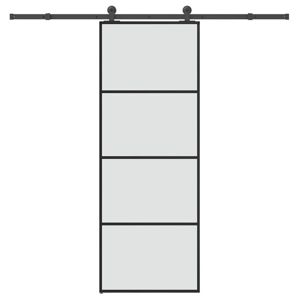 vidaXL Schiebet&uuml;r mit Beschlag 76x205 cm ESG-Glas & Aluminium