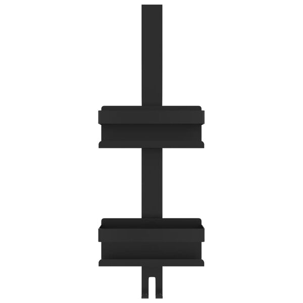 vidaXL Duschcaddy Hängend Mattschwarz Gebürsteter Edelstahl 304