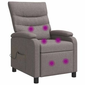 vidaXL Massage Relaxsessel Taupe Stoff
