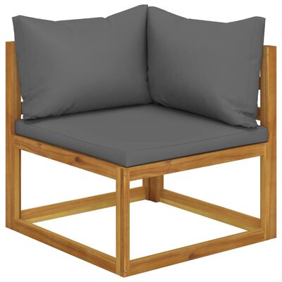 vidaXL 6-tlg. Garten-Lounge-Set mit Auflagen Massivholz Akazie