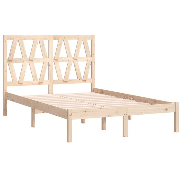 vidaXL Massivholzbett Kiefer 135x190 cm