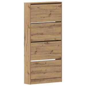 vidaXL Schuhschrank Artisan-Eiche 80 x 21 x 163,5 cm Holzwerkstoff