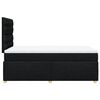 vidaXL Boxspringbett mit Matratze Schwarz 120x200 cm Stoff