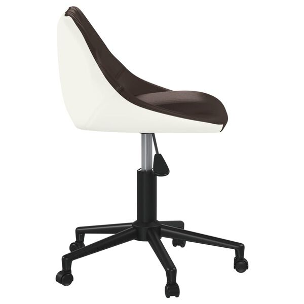 vidaXL Esszimmerst&uuml;hle 4 Stk. Drehbar Braun und Wei&szlig; Kunstleder