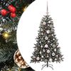 vidaXL K&uuml;nstlicher Weihnachtsbaum Gr&uuml;n 120 cm PVC, Plastik und Stahl