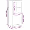 vidaXL LED-Sideboard Schwarz Eichen-Optik 41 x 37 x 100 cm