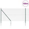 vidaXL Zaunpfosten Gr&uuml;n 100 x 1 m (12 x 12 mm Maschen) Stahl und PVC