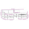vidaXL 6-tlg. Garten-Lounge-Set mit Kissen Grau Massivholz