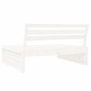 vidaXL Garten-Mittelsofa Wei&szlig; 120x80 cm Massivholz Kiefer