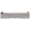 vidaXL Bettgestell mit Schubladen Grau Sonoma 75x190 cm Holzwerkstoff